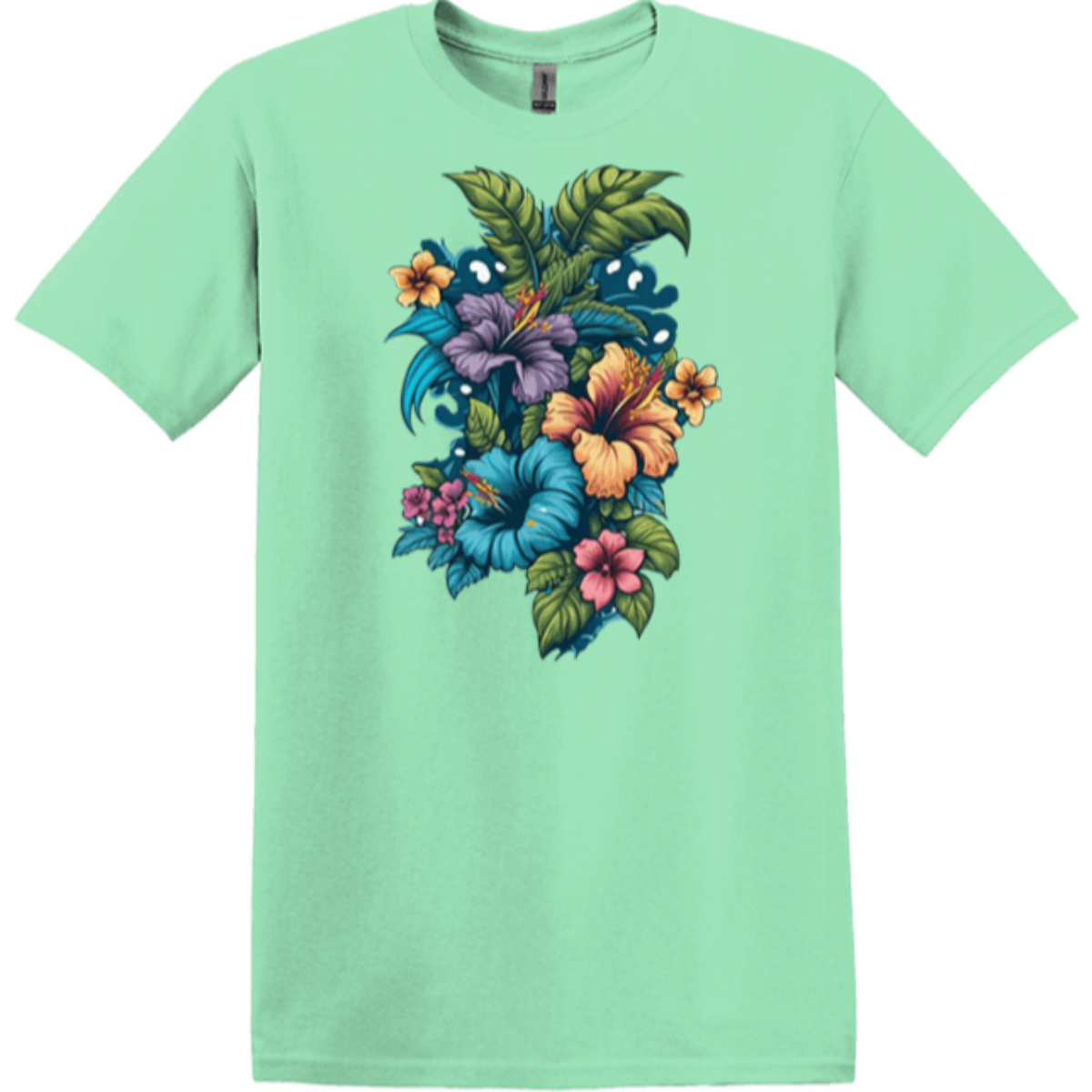 refreshing plants mint green blouse clothing