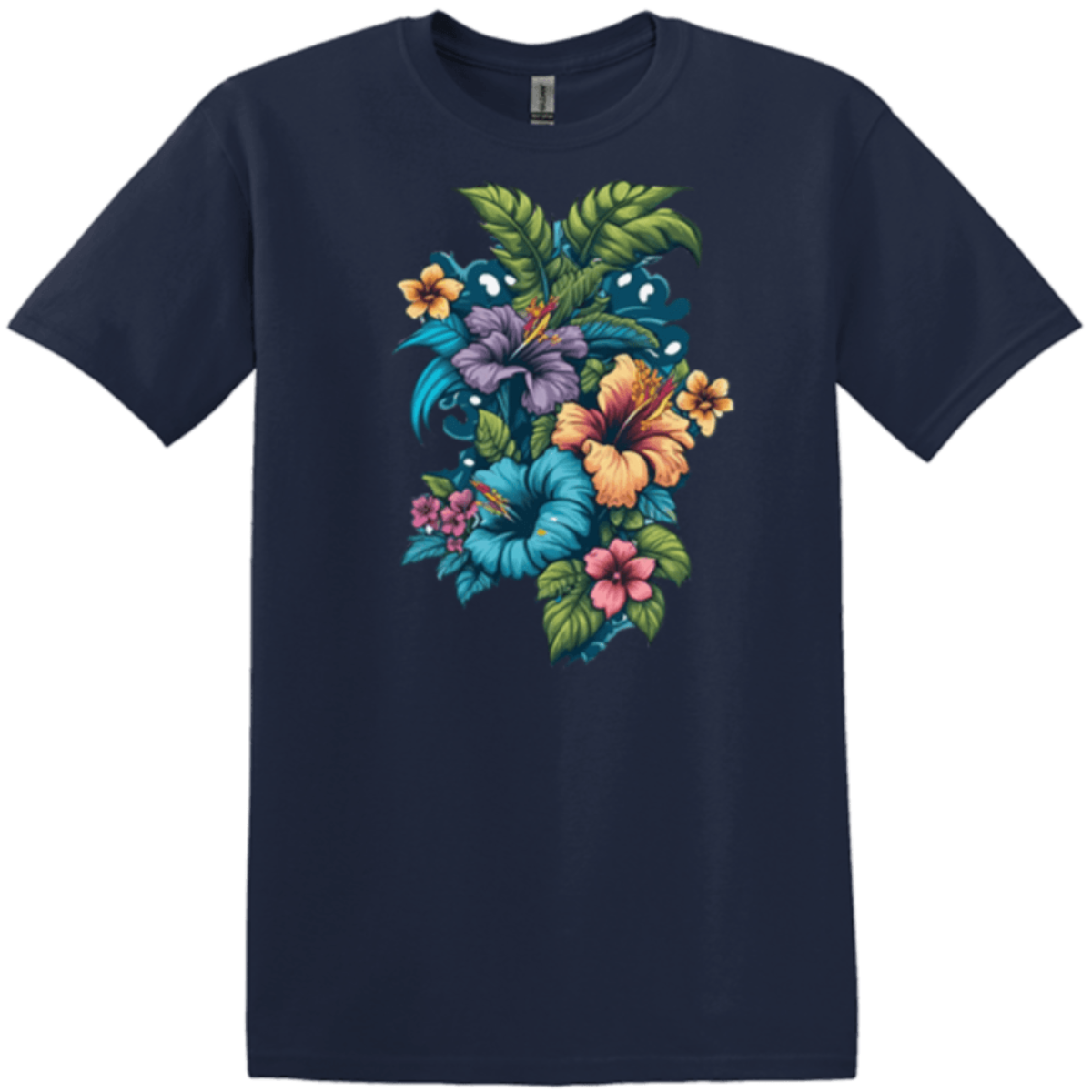 floral paradise navy short sleeve wear