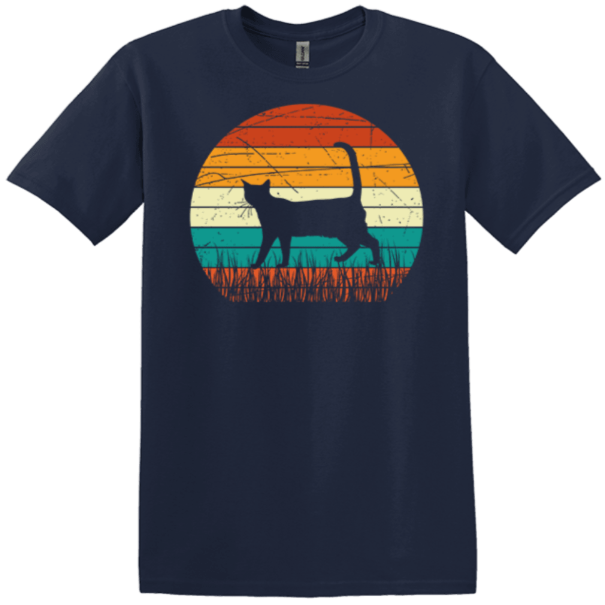 navy short sleeve t-shirt epic silhouette sunup field