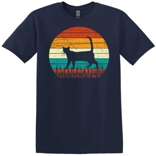 navy short sleeve t-shirt epic silhouette sunup field