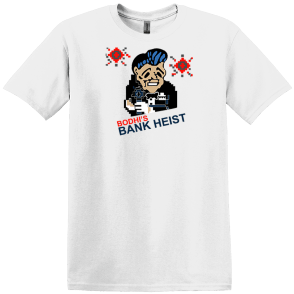 Ready2Go white t-shirt bodhis bank heist