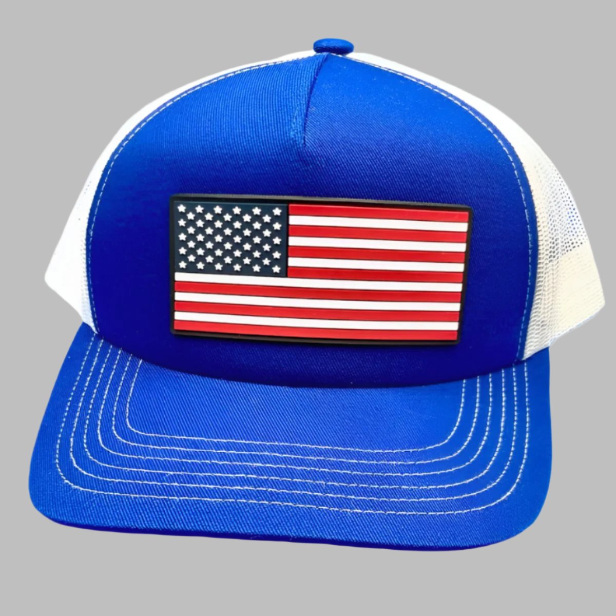 USA PVC patch low profile snapback trucker hat 