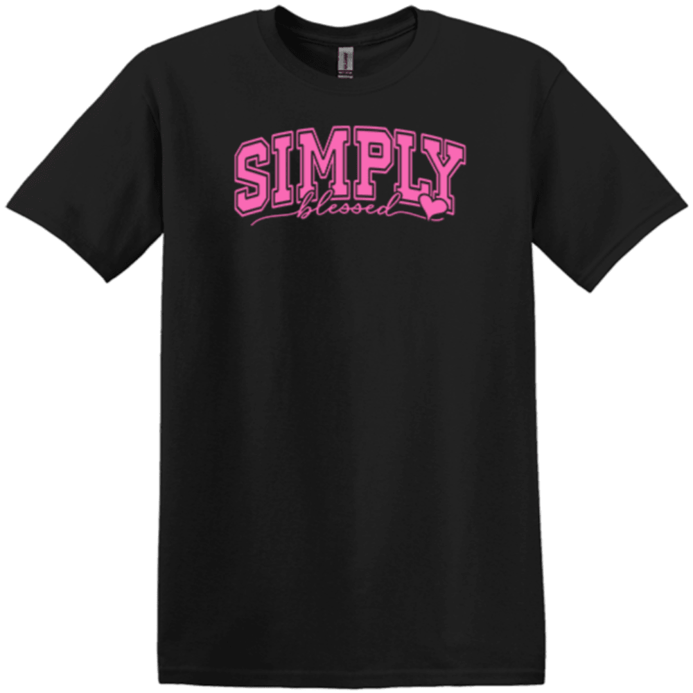 simply blessed black shirt